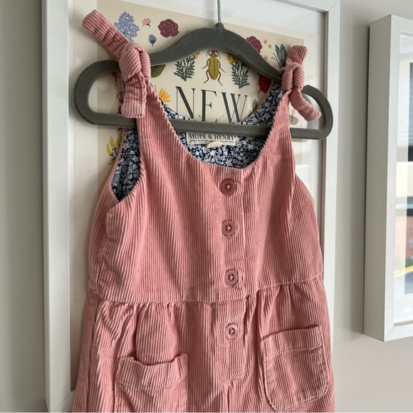 Hope & Henry Pink Corduroy Jumpsuit Overalls, 2T 🌸 - Picture 2 of 7